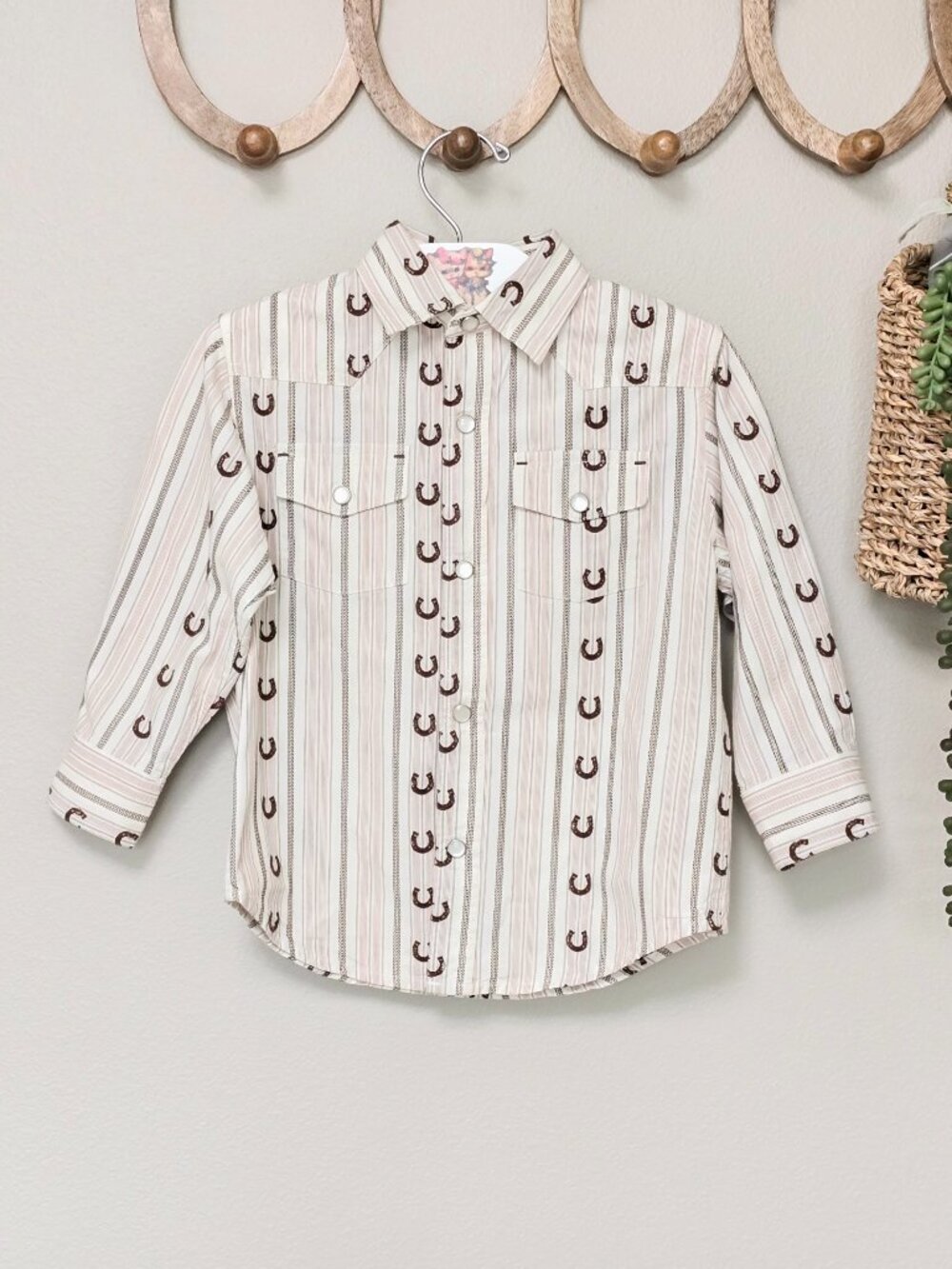 Retro 2007 Gymboree Cowboy Trails Western Pearl Snap Long Sleeve Shirt 3 3T
